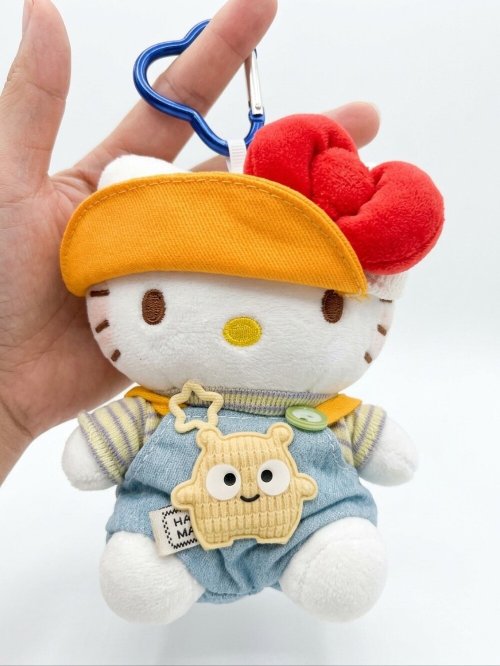 Hello Kitty Plush Keychain Toy in White, Yellow & Red